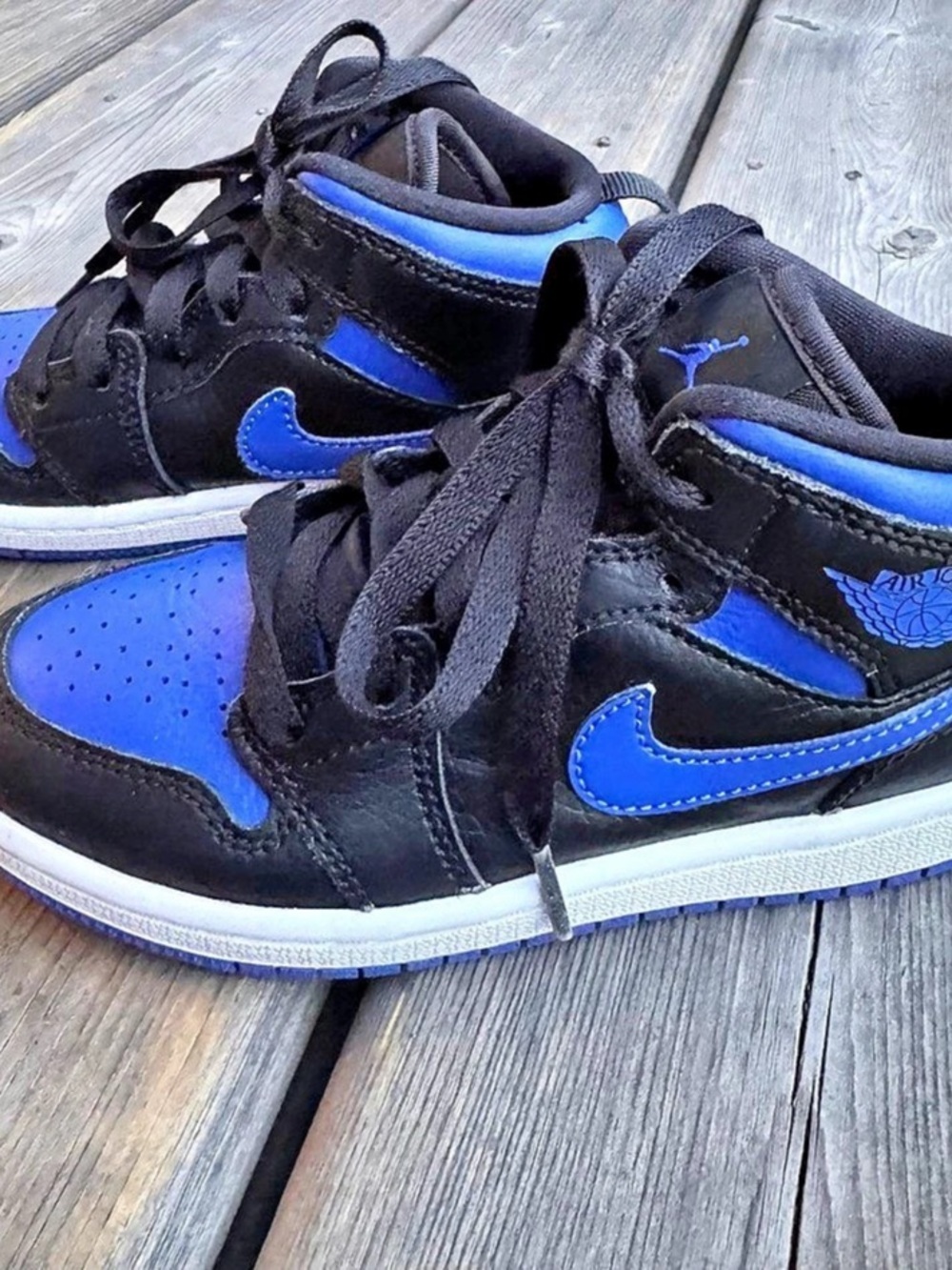 Jordan Air Jordan 1 Mid Black & Blue Boys US 12C